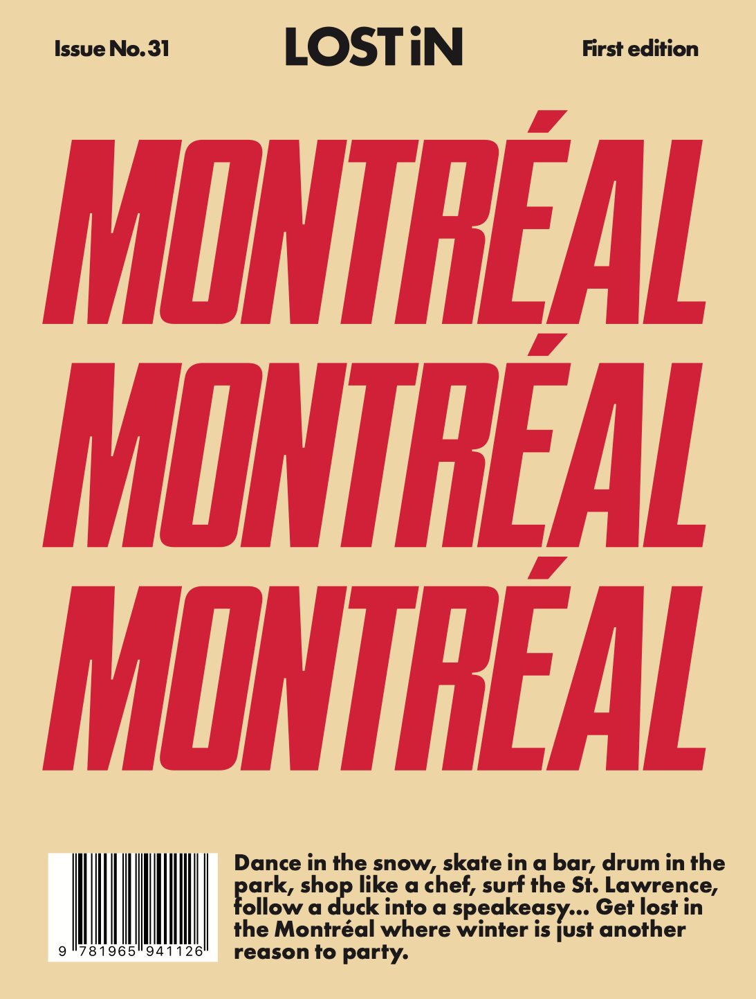 LOST iN Montréal guide cover, Issue No. 31, first edition