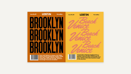 LOST iN East to West Coast Bundle: Brooklyn and Venice Beach guide covers side by side