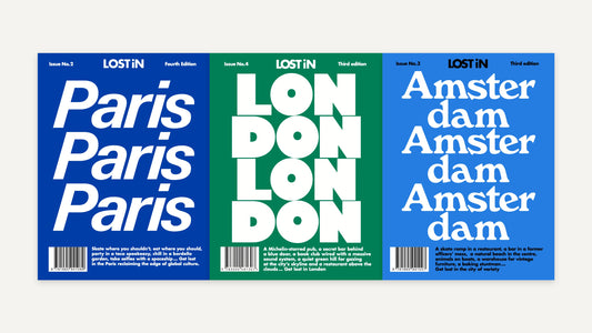 LOST iN Europe Classics: Paris, London and Amsterdam guide covers side by side
